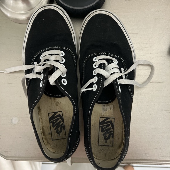Vans Black and White Canvas Shoes - Picture 1 of 6